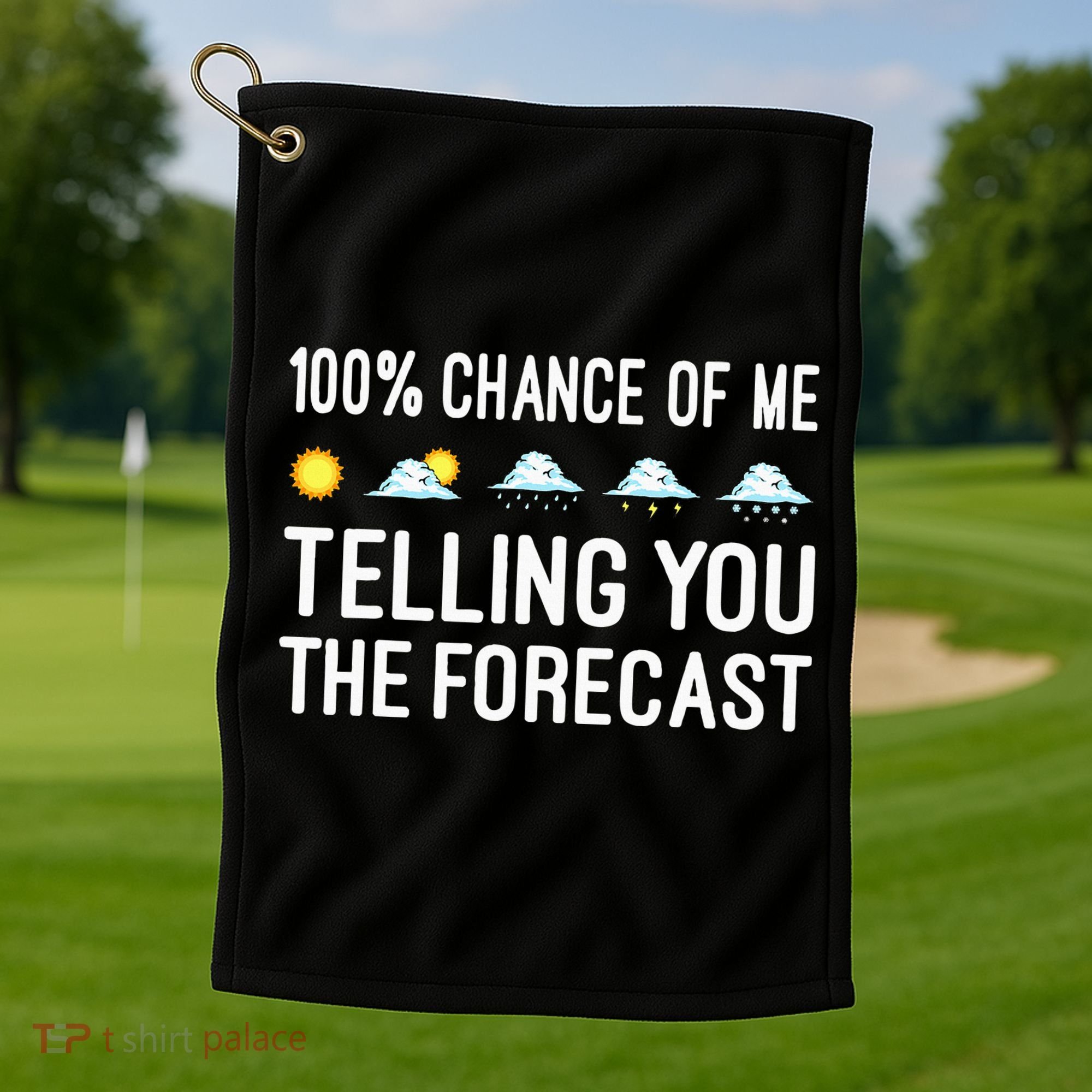 Meteorology Gift Weather Enthusiasts Cool Weatherman Golf Towel