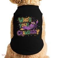 Mardi Gras WhoS Your Crawdaddy Fun Party Gift Doggie Tank thumb 0