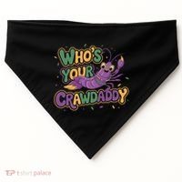Mardi Gras WhoS Your Crawdaddy Fun Party Gift USA-Made Doggie Bandana thumb 0