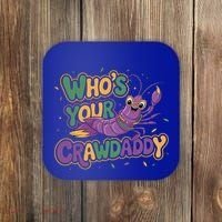 Mardi Gras WhoS Your Crawdaddy Fun Party Gift Coaster thumb 0