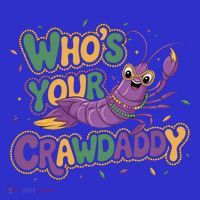 Mardi Gras WhoS Your Crawdaddy Fun Party Gift Coaster thumb 2