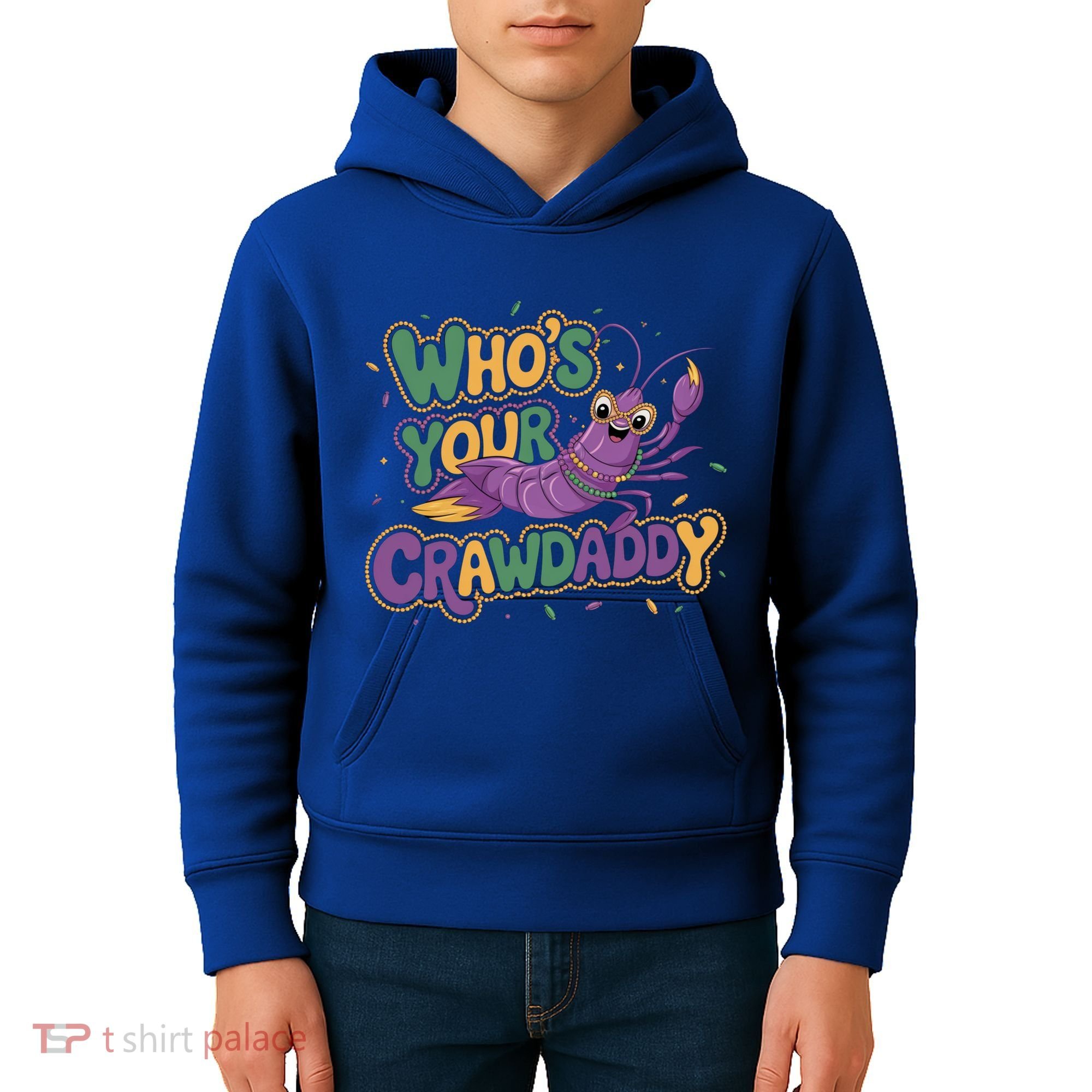 Mardi Gras WhoS Your Crawdaddy Fun Party Gift Kids Hoodie