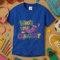 Mardi Gras WhoS Your Crawdaddy Fun Party Gift Kids T-Shirt thumb 3