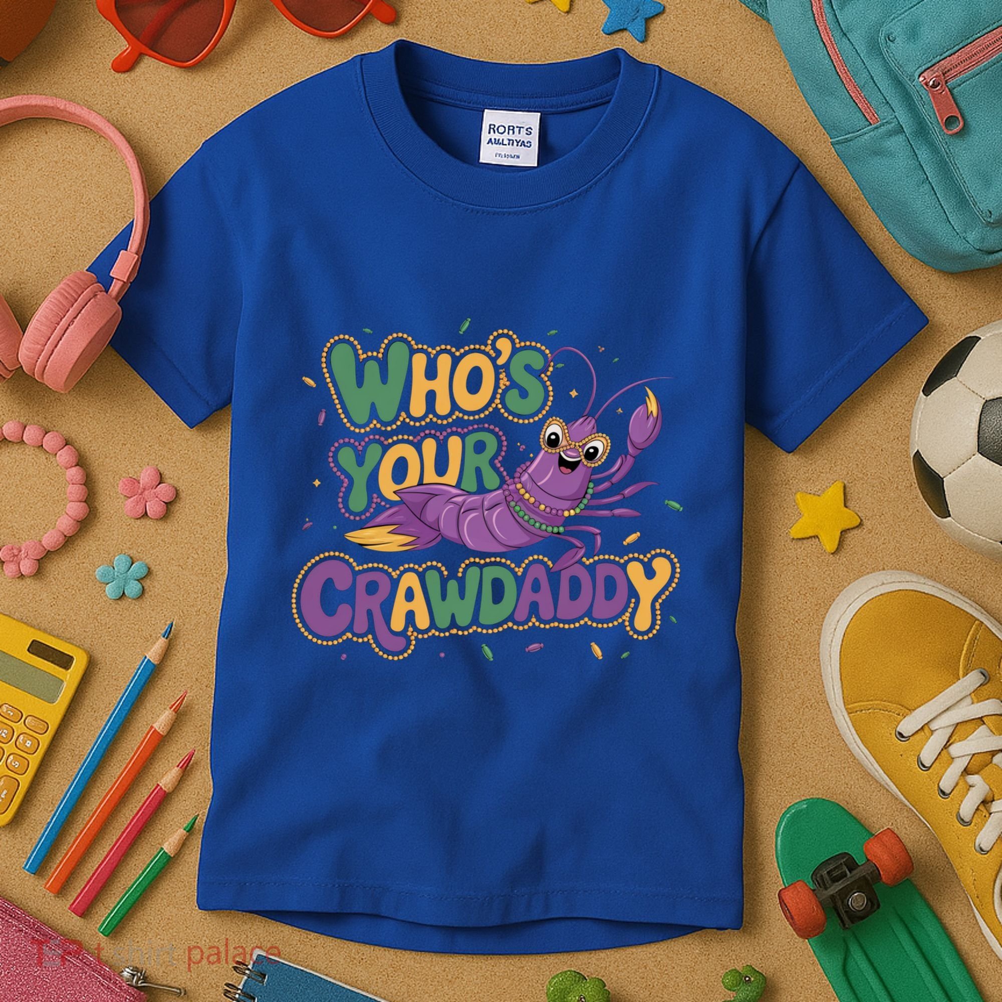Mardi Gras WhoS Your Crawdaddy Fun Party Gift Kids T-Shirt