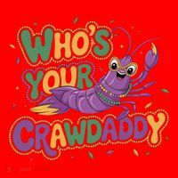 Mardi Gras WhoS Your Crawdaddy Fun Party Gift Santa Hat thumb 1