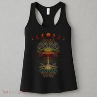 Moon Hippie 60s 70s Vibe Trees Of Life Retro Graphic Women's Tank Top thumb 3