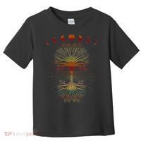 Moon Hippie 60s 70s Vibe Trees Of Life Retro Graphic Toddler T-Shirt thumb 0