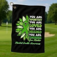 Mental Health Awareness You Matter Golf Towel thumb 1