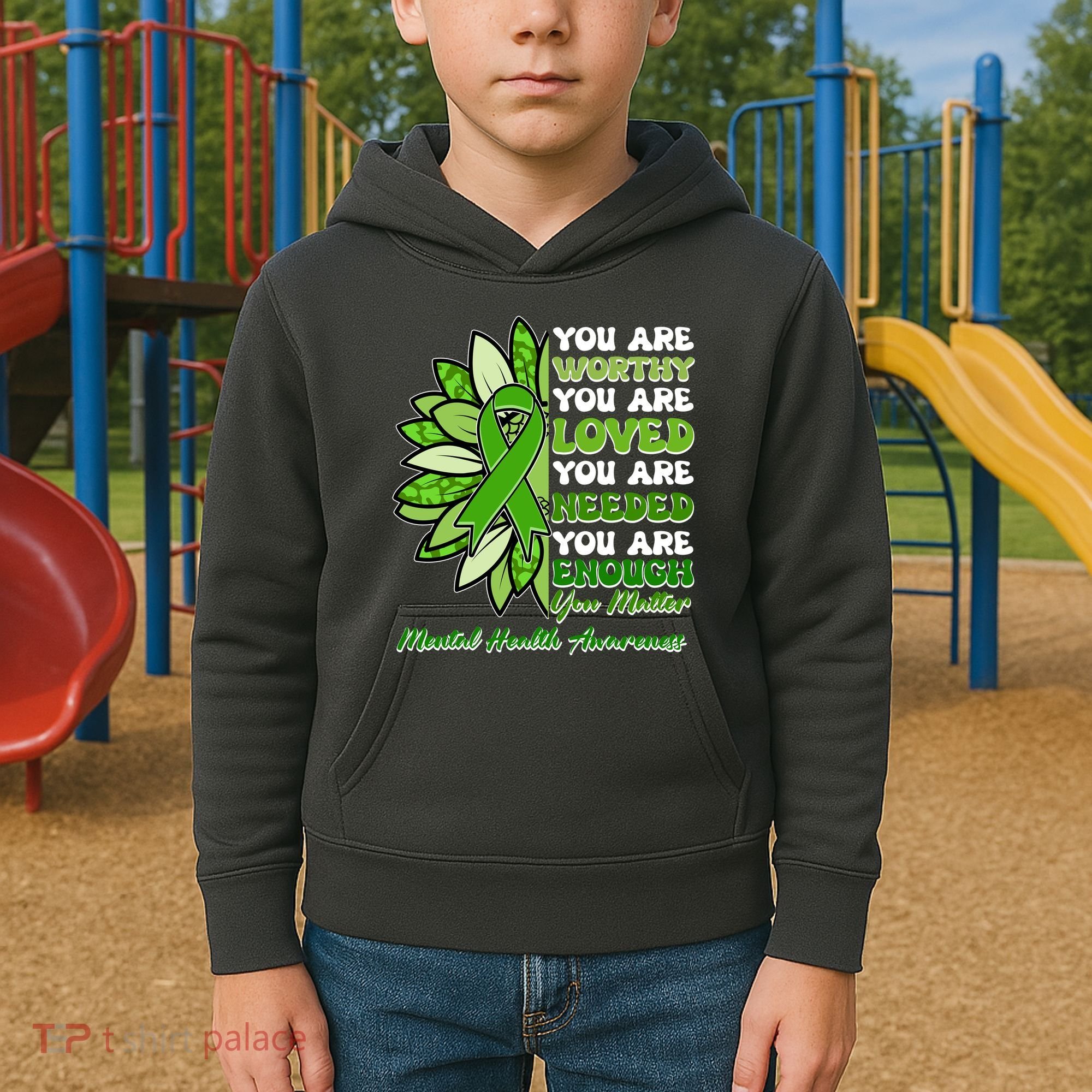 Mental Health Awareness You Matter Kids Hoodie