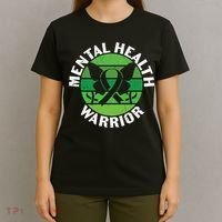 Mental Health Awareness Funny Mental Health Warrior Gift T-Shirt thumb 4