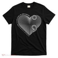 Mental Health Awareness Heart SemiColon Anti Suicide T-Shirt thumb 0