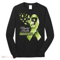 Mental Health Awareness Butterfly Green Ribbon  Long Sleeve Shirt thumb 0