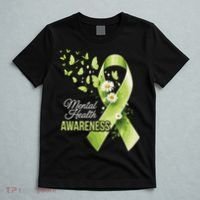 Mental Health Awareness Butterfly Green Ribbon  T-Shirt thumb 5