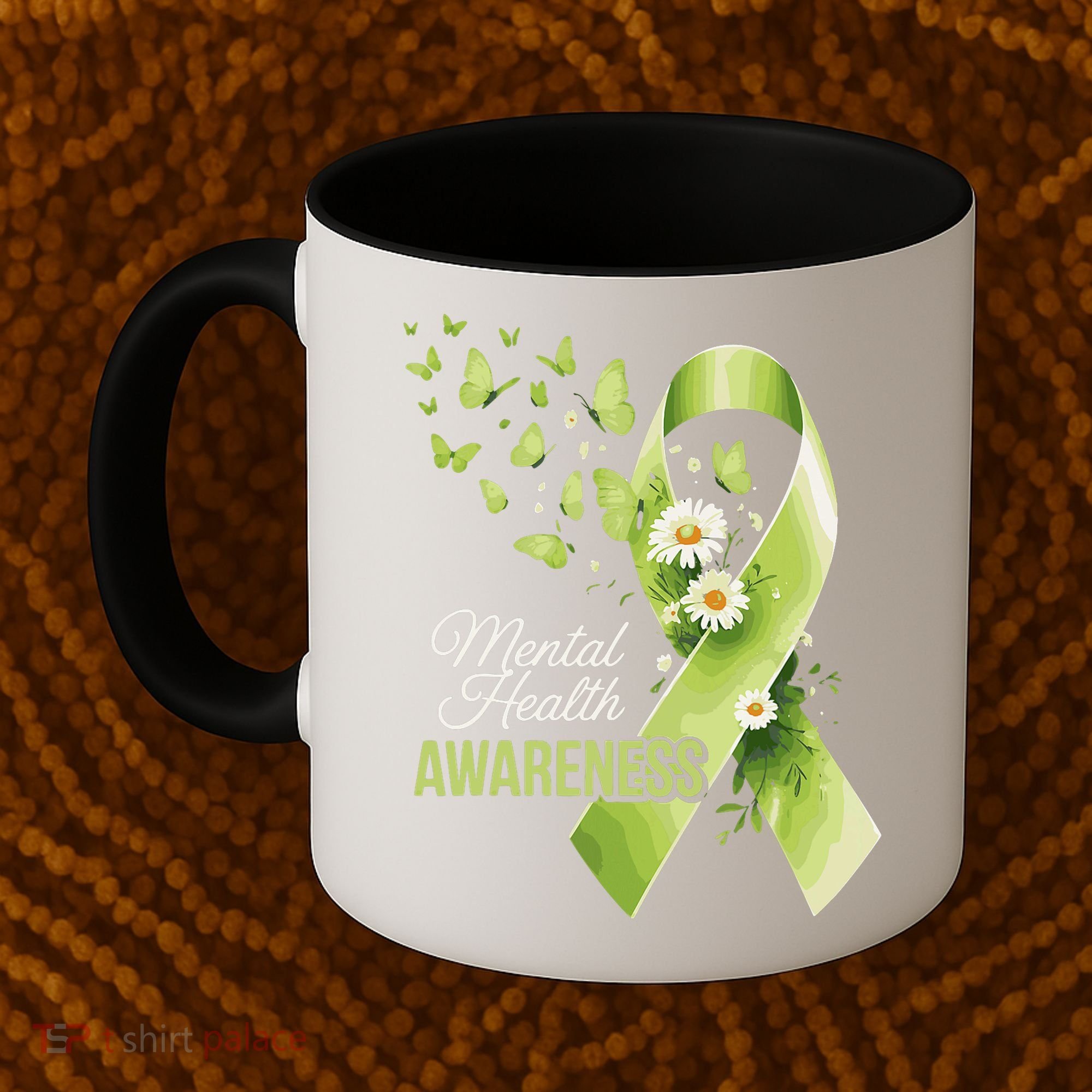 Mental Health Awareness Butterfly Green Ribbon  Coffee Mug