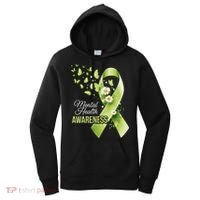 Mental Health Awareness Butterfly Green Ribbon  Women's Hoodie thumb 0