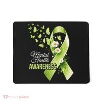 Mental Health Awareness Butterfly Green Ribbon  Mousepad thumb 0