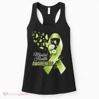 Mental Health Awareness Butterfly Green Ribbon  Women's Tank Top thumb 0