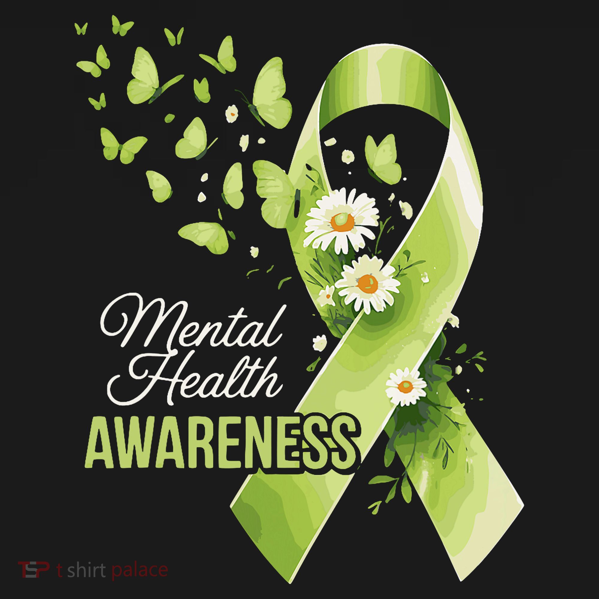 Mental Health Awareness Butterfly Green Ribbon  Women's Tank Top