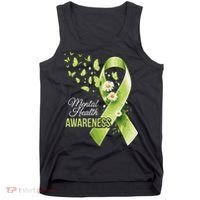 Mental Health Awareness Butterfly Green Ribbon  Tank Top thumb 0
