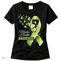 Mental Health Awareness Butterfly Green Ribbon  Women's T-Shirt thumb 0
