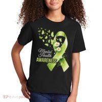 Mental Health Awareness Butterfly Green Ribbon  Kids T-Shirt thumb 2