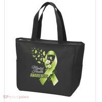 Mental Health Awareness Butterfly Green Ribbon  Tote Bag thumb 3