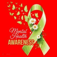 Mental Health Awareness Butterfly Green Ribbon  Santa Hat thumb 1