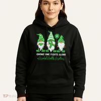 Mental Health Awareness Support Squad Gnome Green Ribbon Hoodie thumb 5