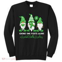 Mental Health Awareness Support Squad Gnome Green Ribbon Sweatshirt thumb 0