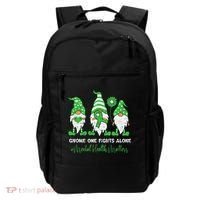 Mental Health Awareness Support Squad Gnome Green Ribbon Backpack thumb 0