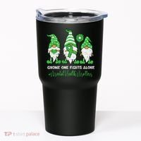 Mental Health Awareness Support Squad Gnome Green Ribbon Tumbler thumb 0