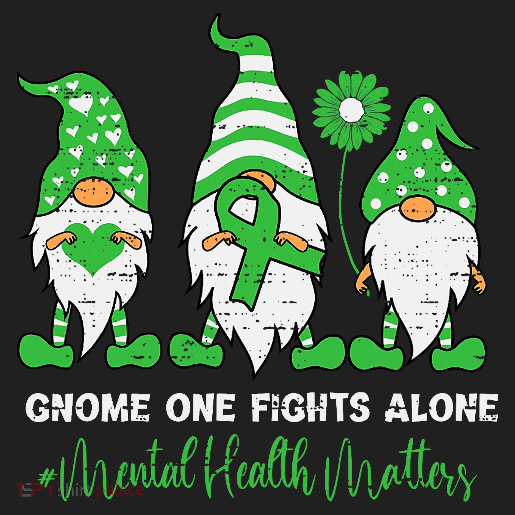 Mental Health Awareness Support Squad Gnome Green Ribbon Hat