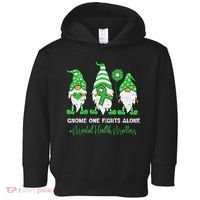 Mental Health Awareness Support Squad Gnome Green Ribbon Toddler Hoodie thumb 0