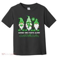 Mental Health Awareness Support Squad Gnome Green Ribbon Toddler T-Shirt thumb 0
