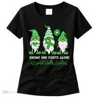 Mental Health Awareness Support Squad Gnome Green Ribbon Women's T-Shirt thumb 0