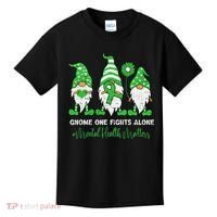 Mental Health Awareness Support Squad Gnome Green Ribbon Kids T-Shirt thumb 0
