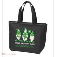 Mental Health Awareness Support Squad Gnome Green Ribbon Tote Bag thumb 3
