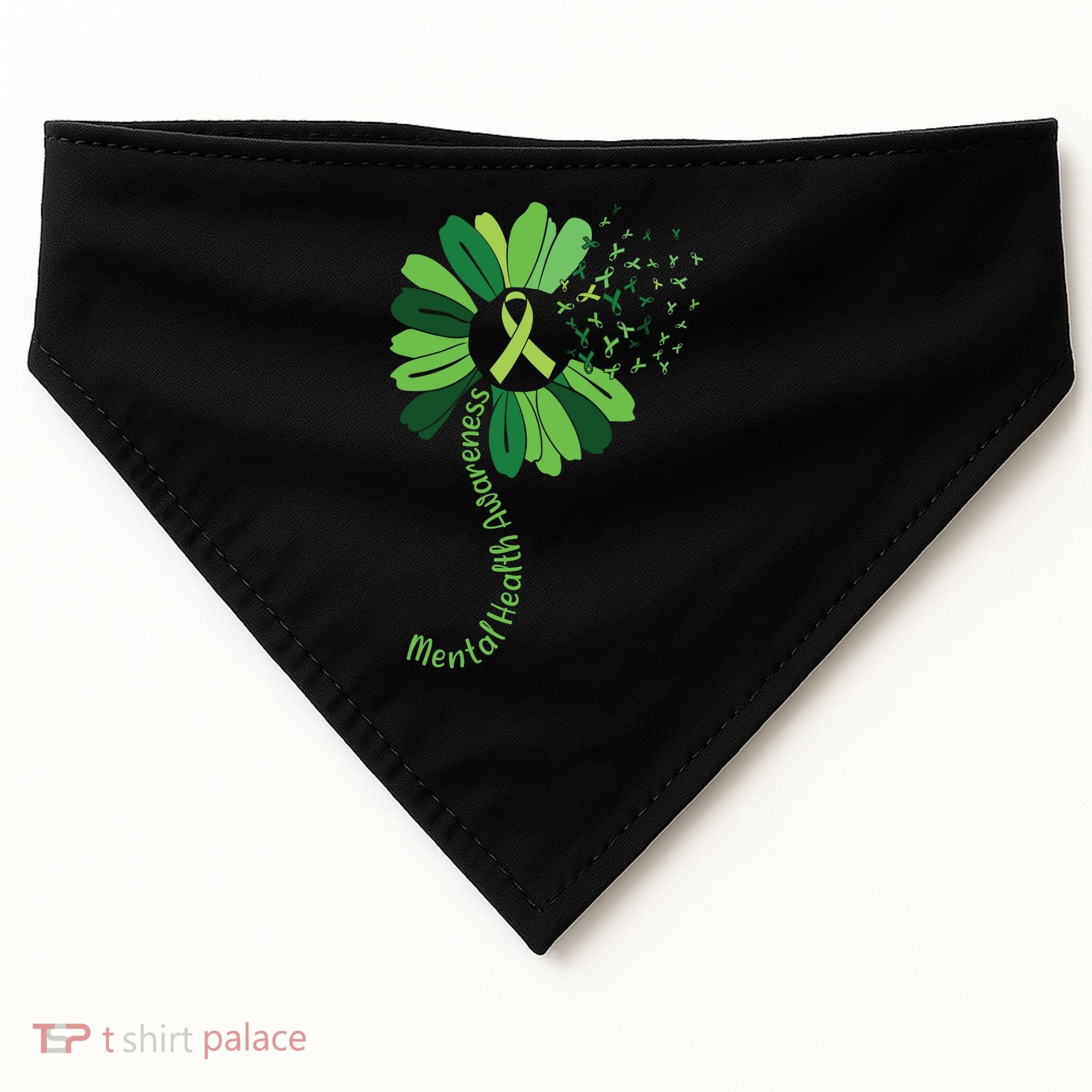 Mental Health Awareness Sunflower USA-Made Doggie Bandana