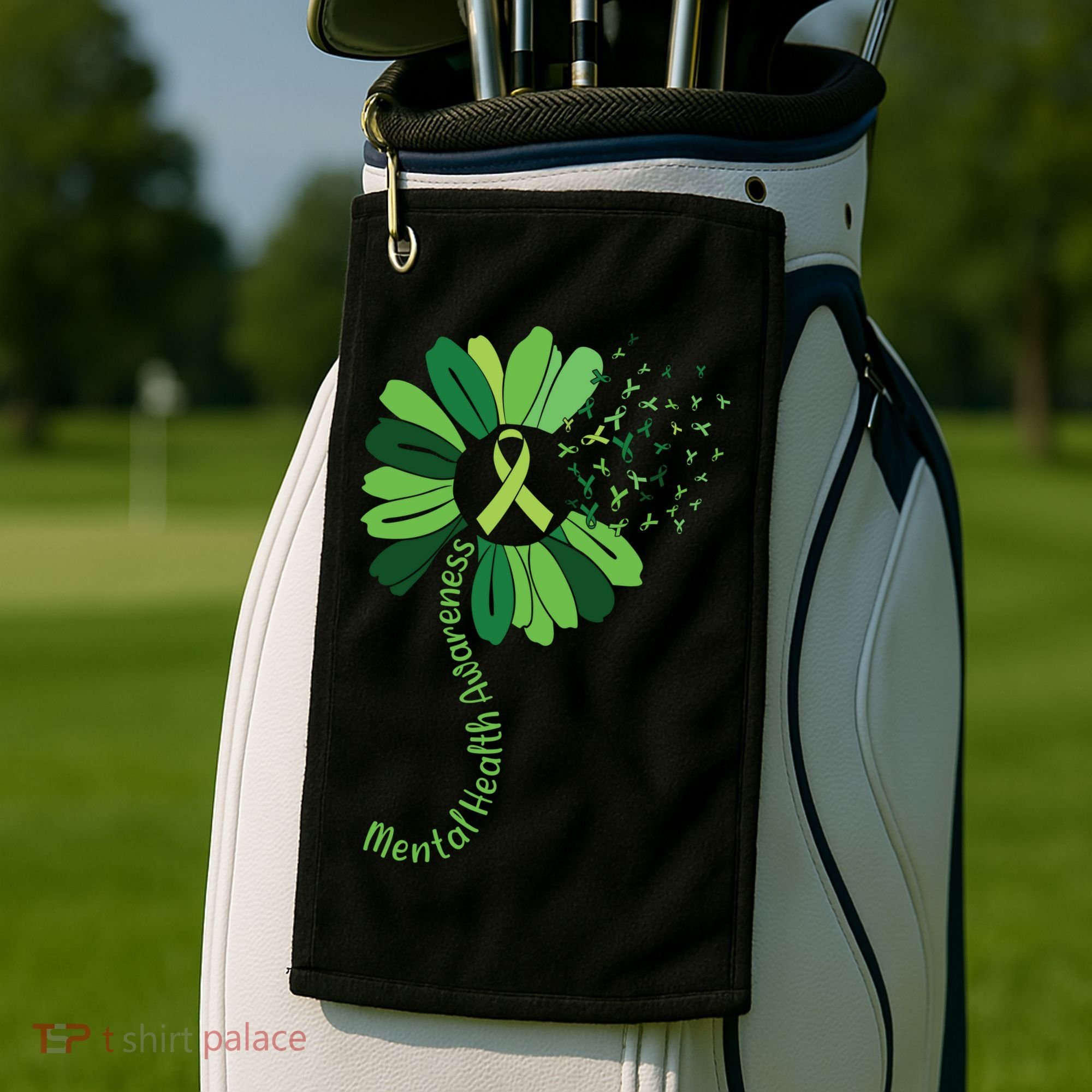 Mental Health Awareness Sunflower Golf Towel