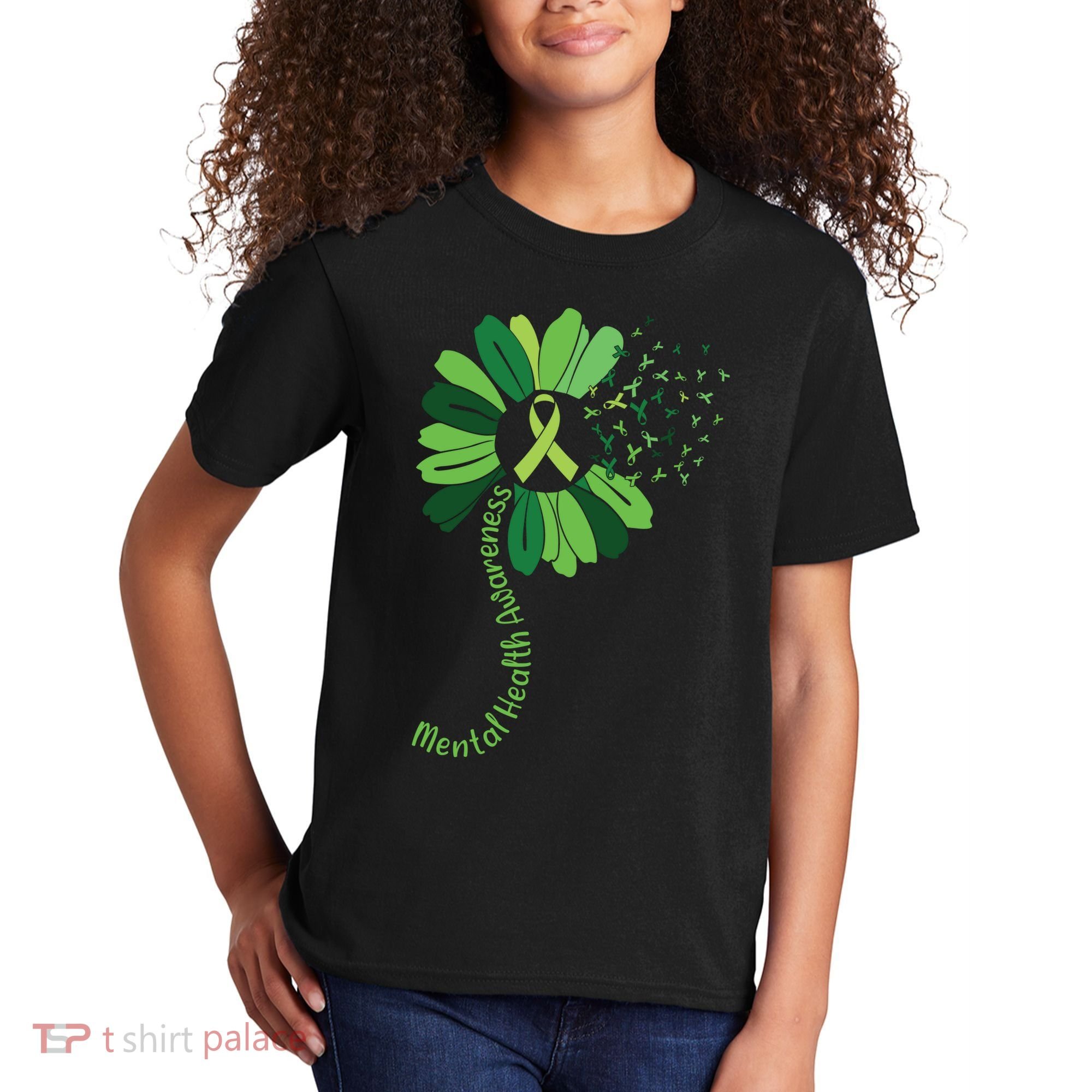Mental Health Awareness Sunflower Kids T-Shirt