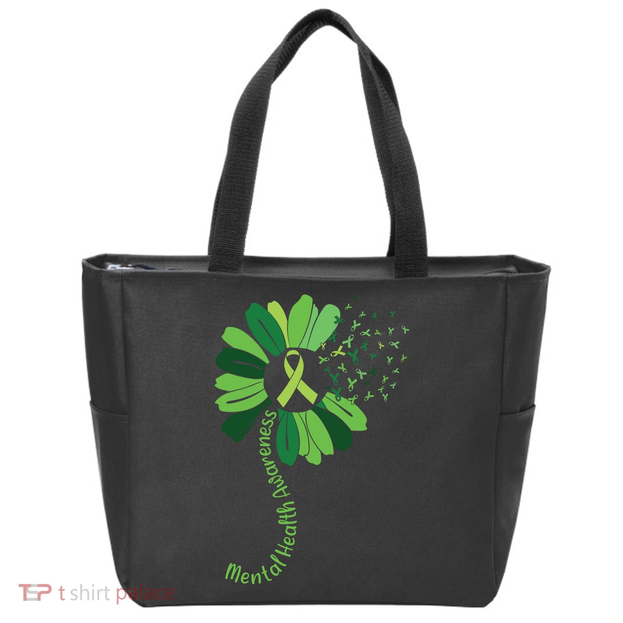 Mental Health Awareness Sunflower Tote Bag