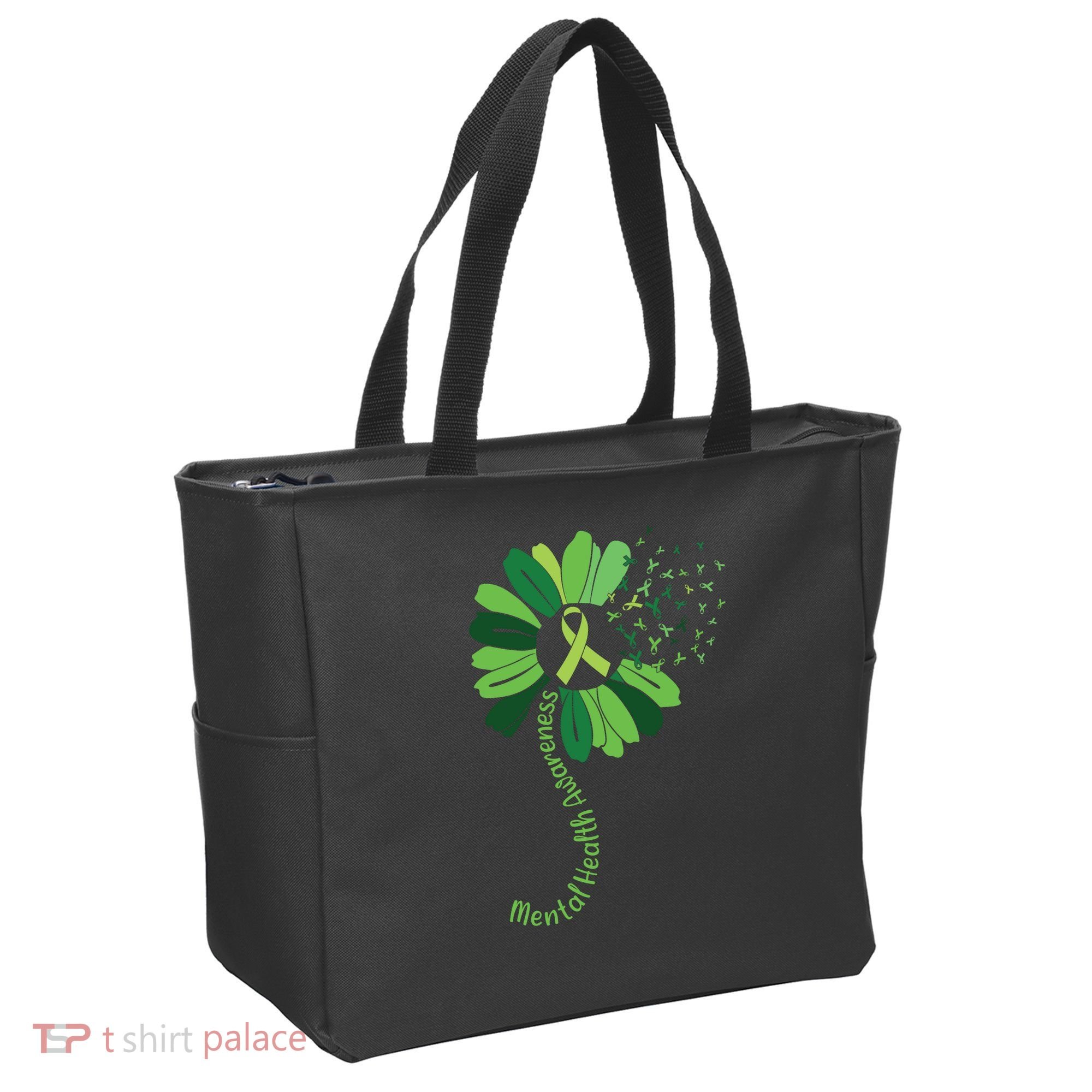 Mental Health Awareness Sunflower Tote Bag