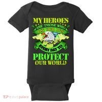 My Heroes Are Those Who Veteran Baby Bodysuit thumb 0