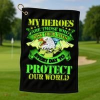 My Heroes Are Those Who Veteran Golf Towel thumb 1