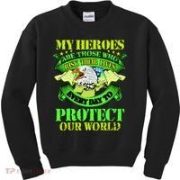 My Heroes Are Those Who Veteran Kids Sweatshirt thumb 0