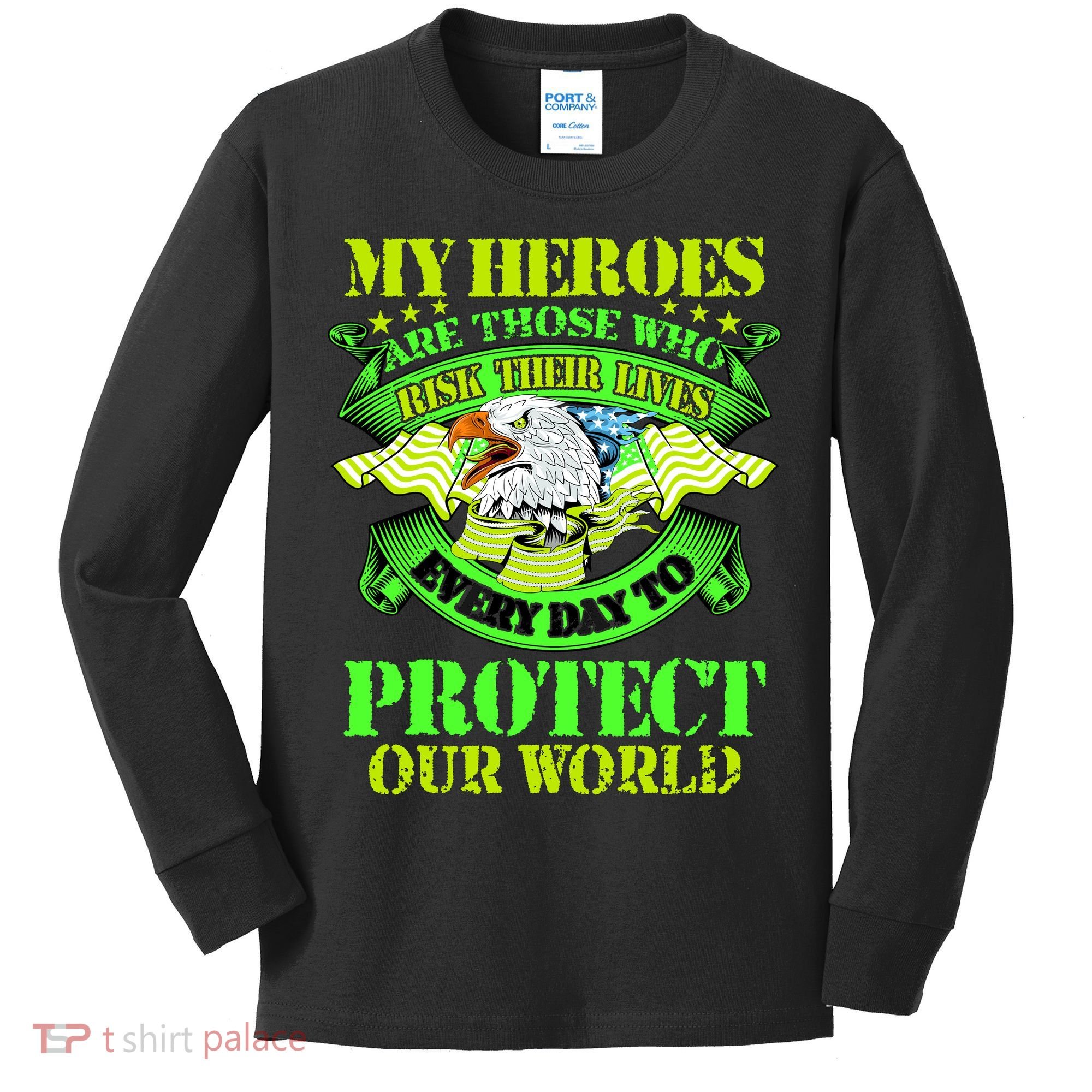 My Heroes Are Those Who Veteran Kids Long Sleeve Shirt