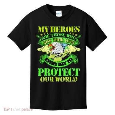 My Heroes Are Those Who Veteran Kids T-Shirt
