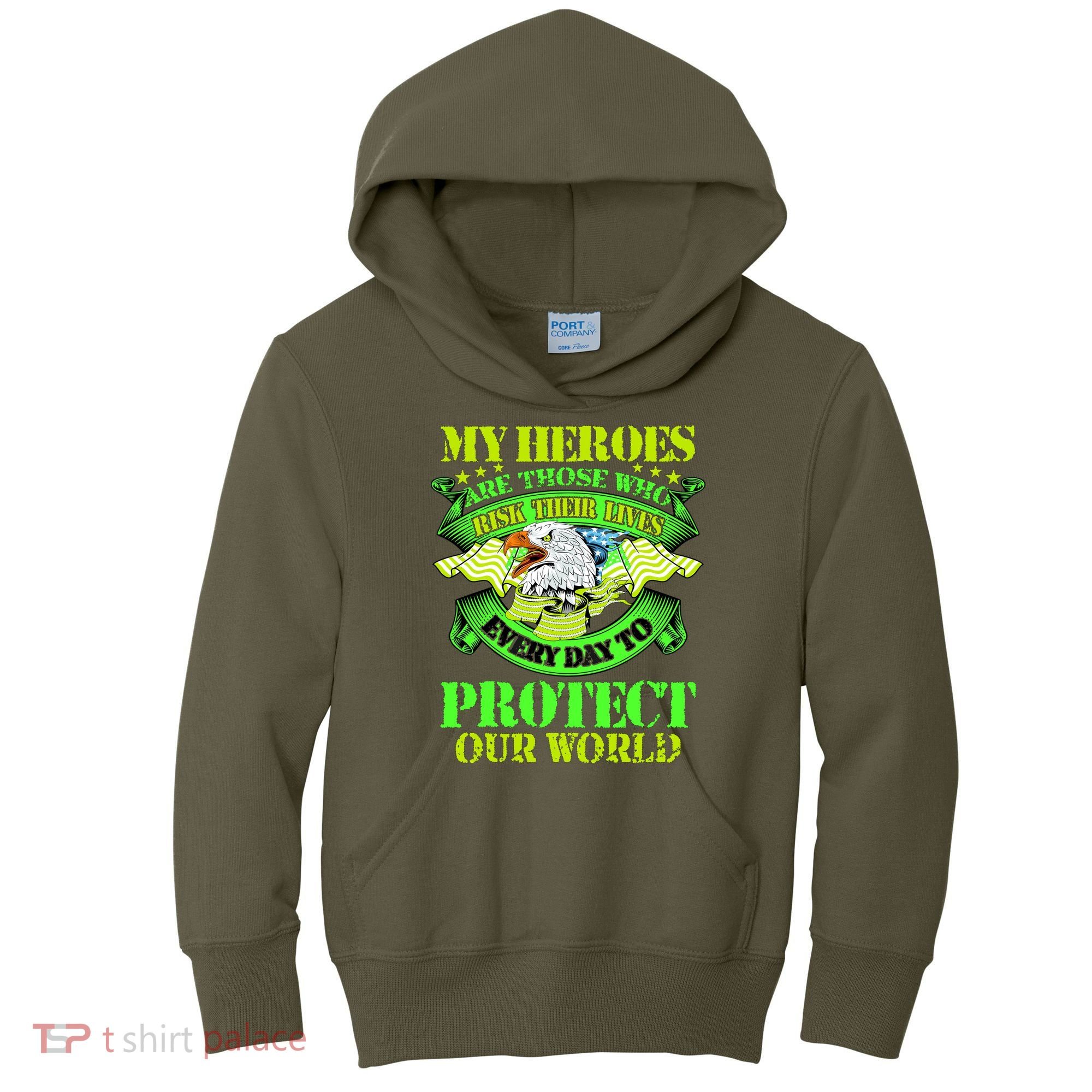 My Heroes Are Those Who Veteran Kids Hoodie