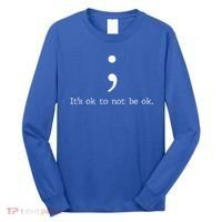 Mental Health Awareness Semicolon Long Sleeve Shirt thumb 0