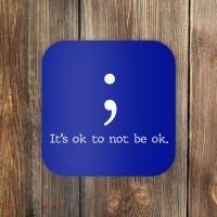 Mental Health Awareness Semicolon Coaster thumb 0